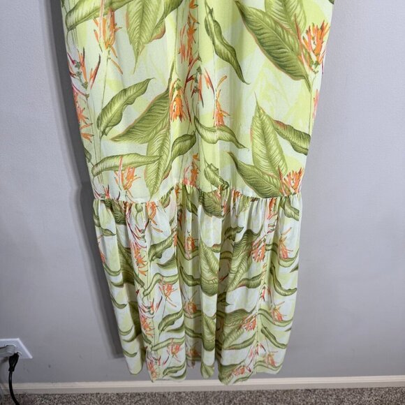 BCBGeneration Floral Ruffle Halter Maxi Dress Women's XS Tropical Resort Beach - Picture 9 of 15